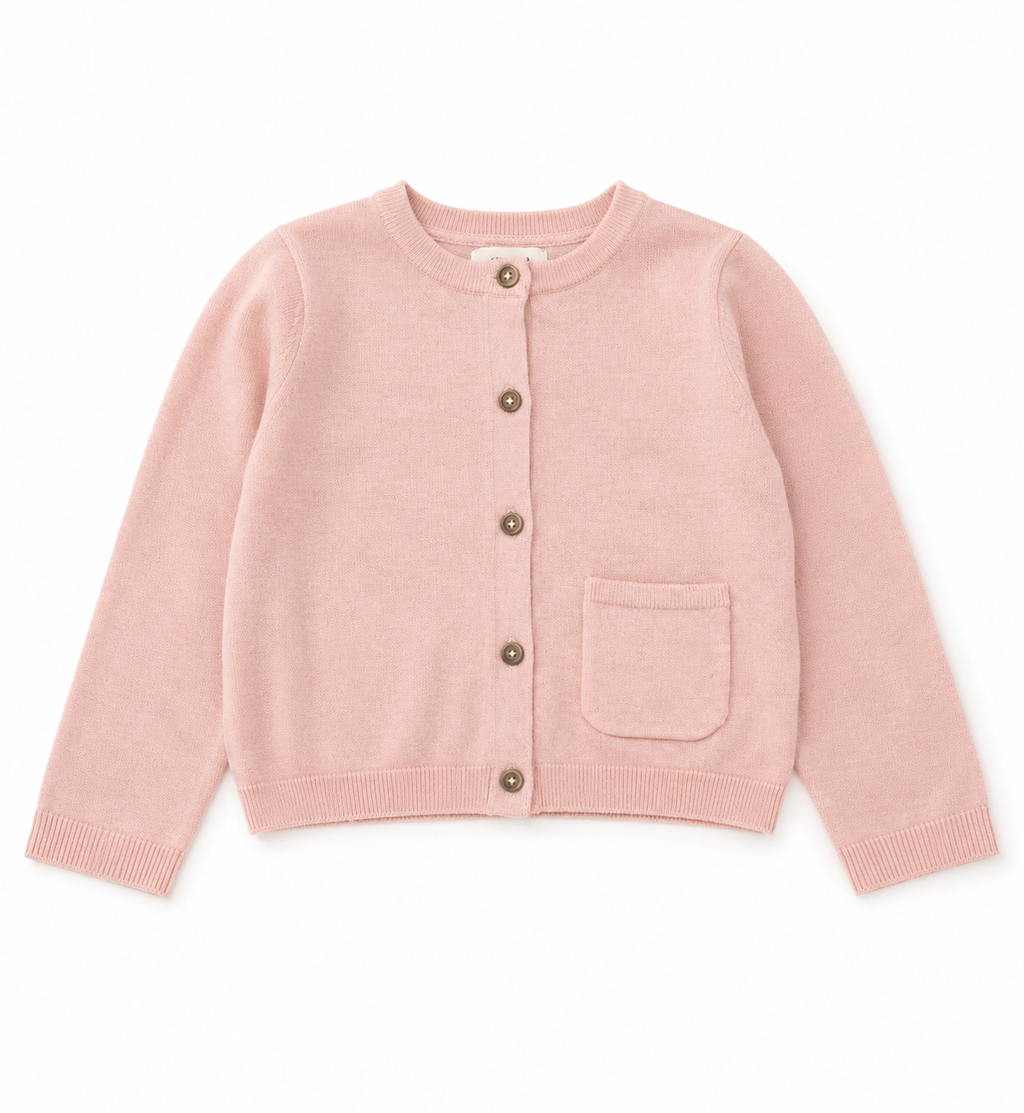 Next pink girls buttoned cardigan