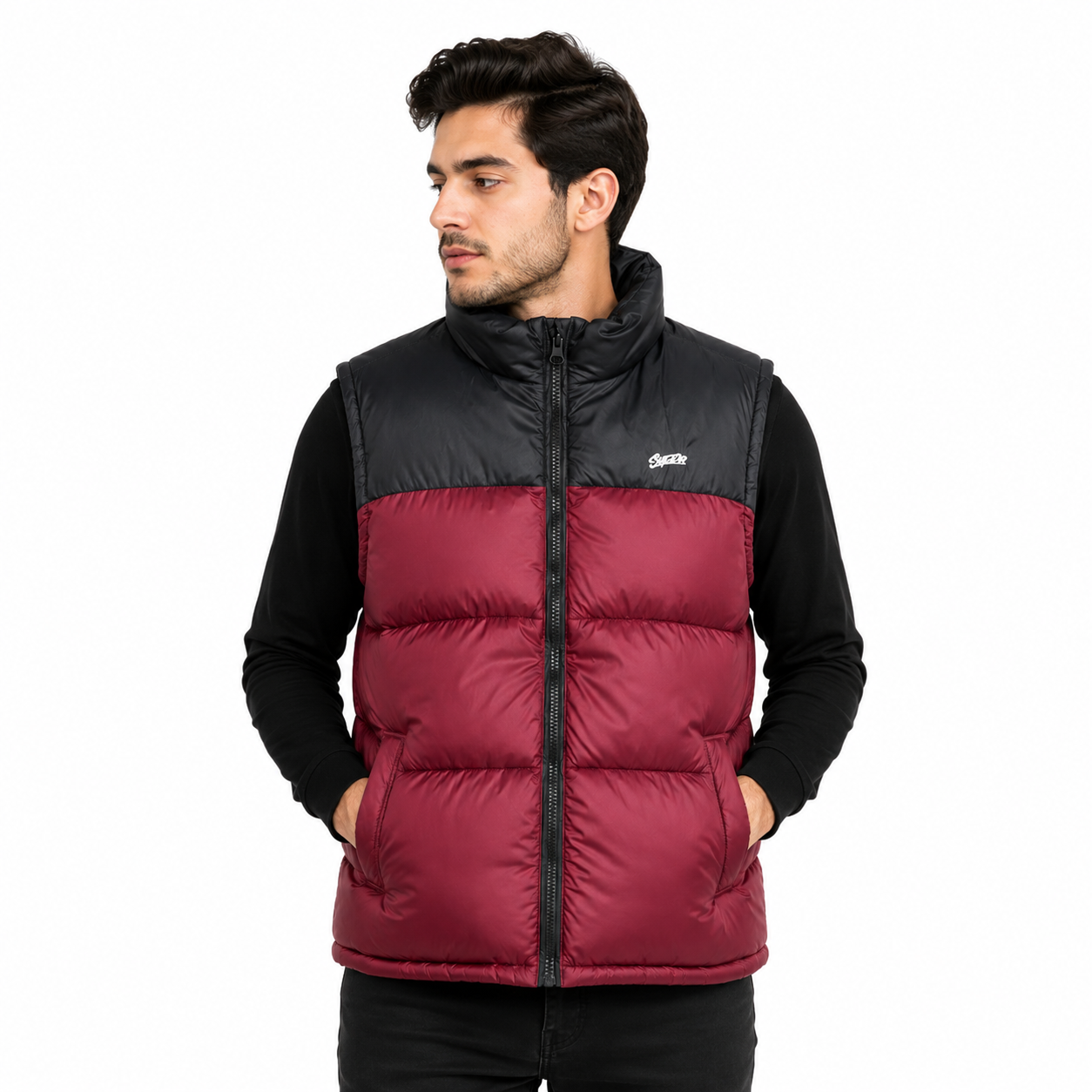Pull & Bear Two Tone Puffer Gilet