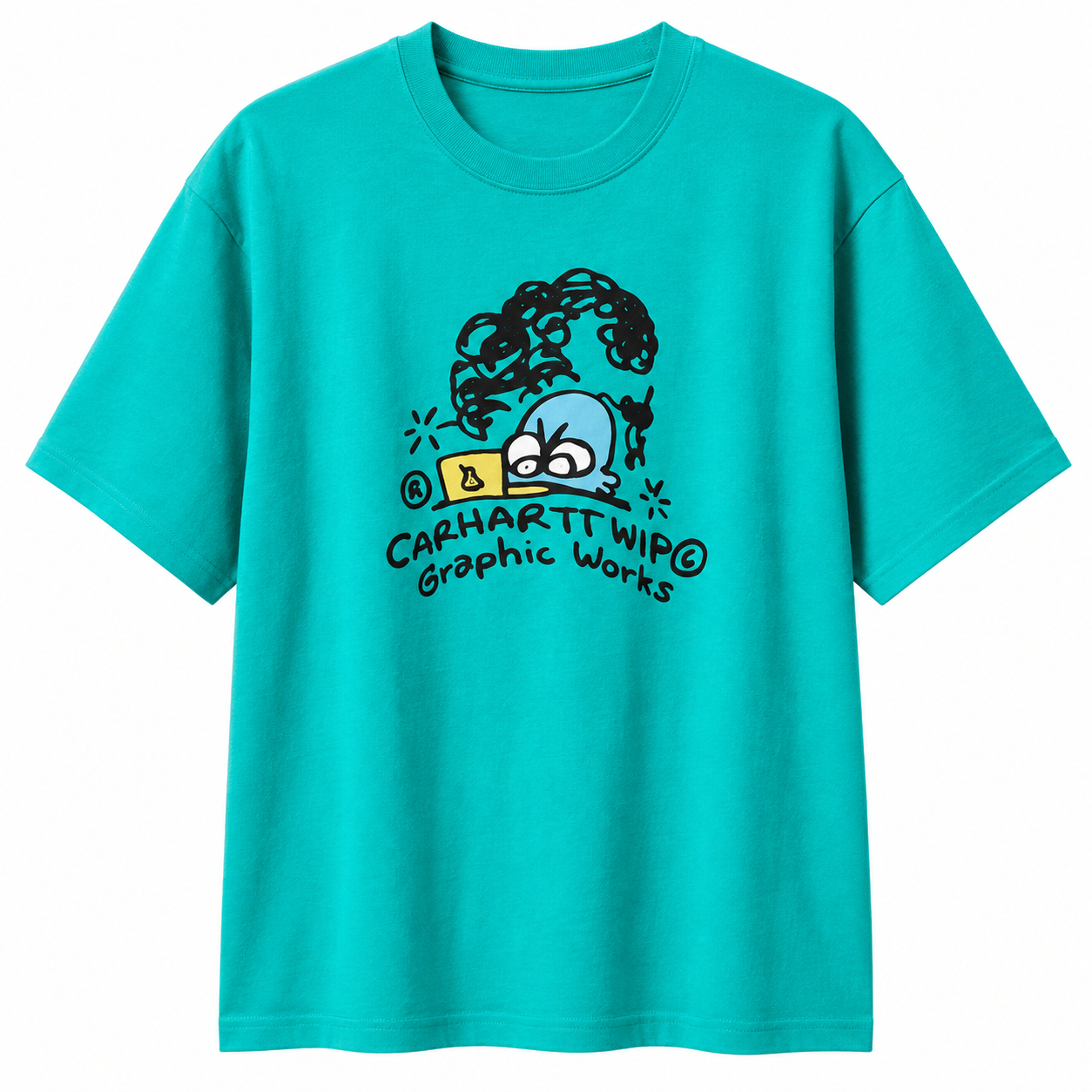 Carhartt Green Teeshirt With motif on front