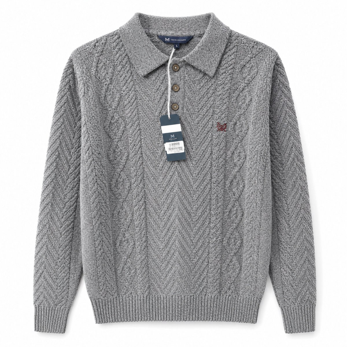Men’s crew clothing grey knitted jumper