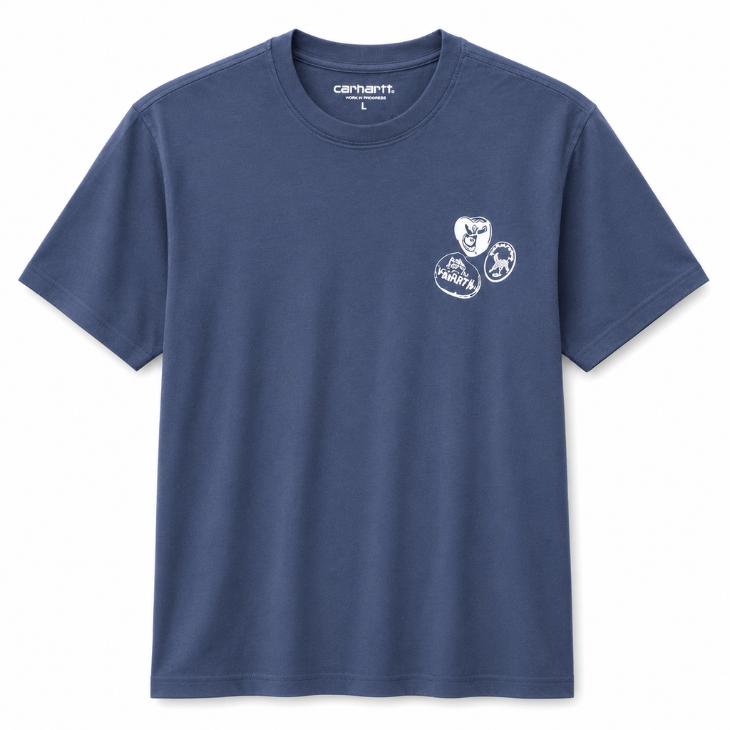 Men’s Carhartt Navy teeshirt With logo on front and back