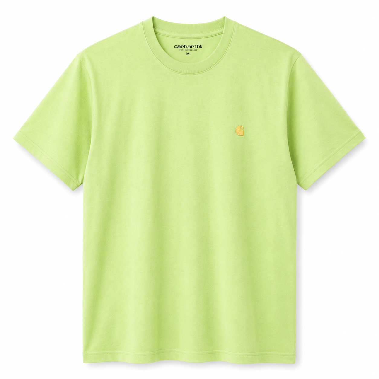Carhartt lime teeshirt With embroidered C