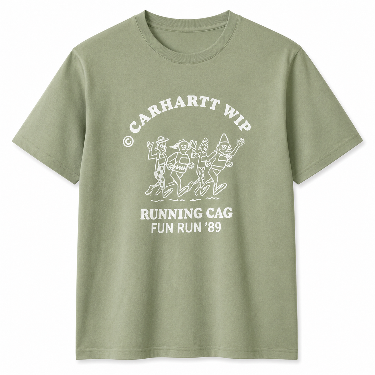 Carhartt khaki teeshirt With design on front