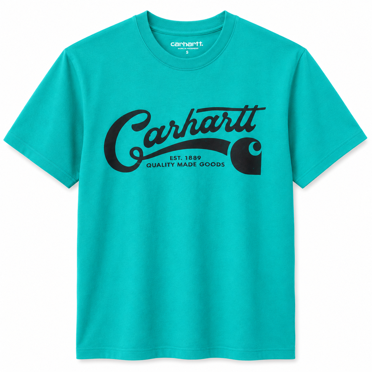 Carhartt Green Teeshirt With logo on front