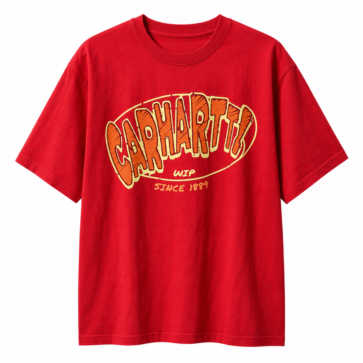 Carhartt Red Teeshirt With motif on front
