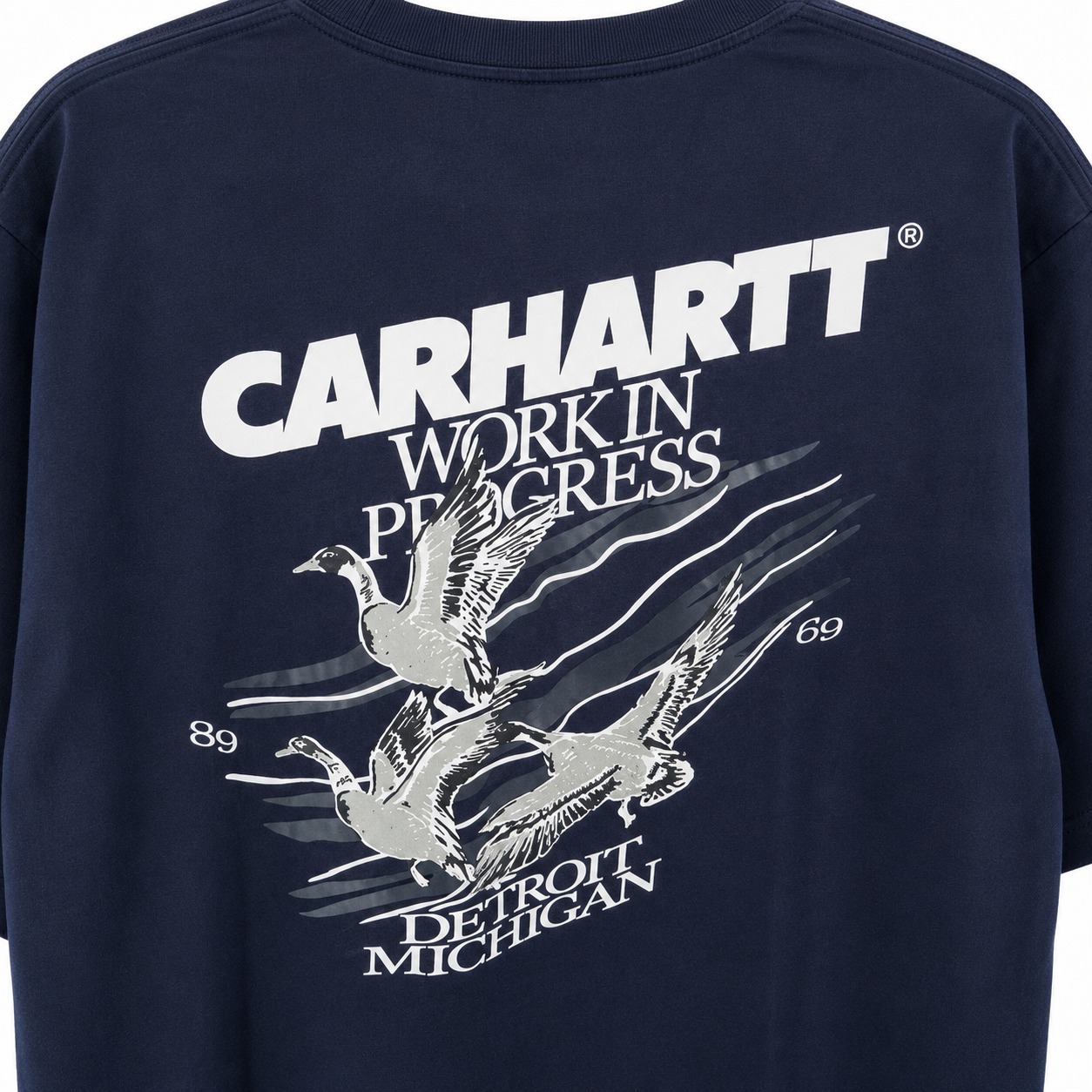 Carhartt Purple Teeshirt With motif on front And Back
