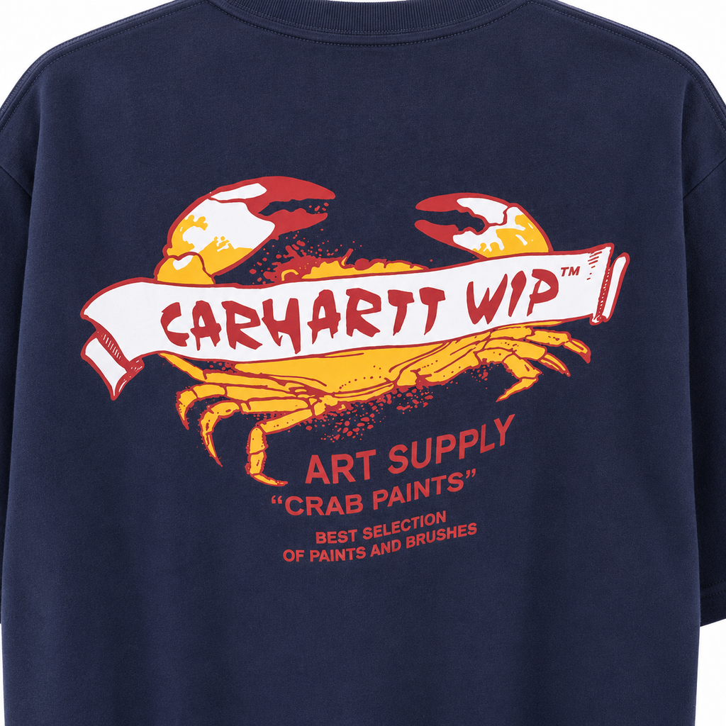 Carhartt Purple Teeshirt With motif on front And back