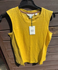 White Stuff Ladies Linen Vest Top Mustard Yellow