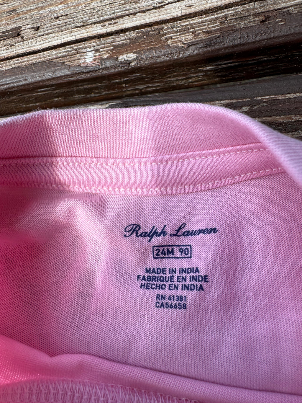 Kids pink Ralph Lauren teeshirt. Size 18 months
