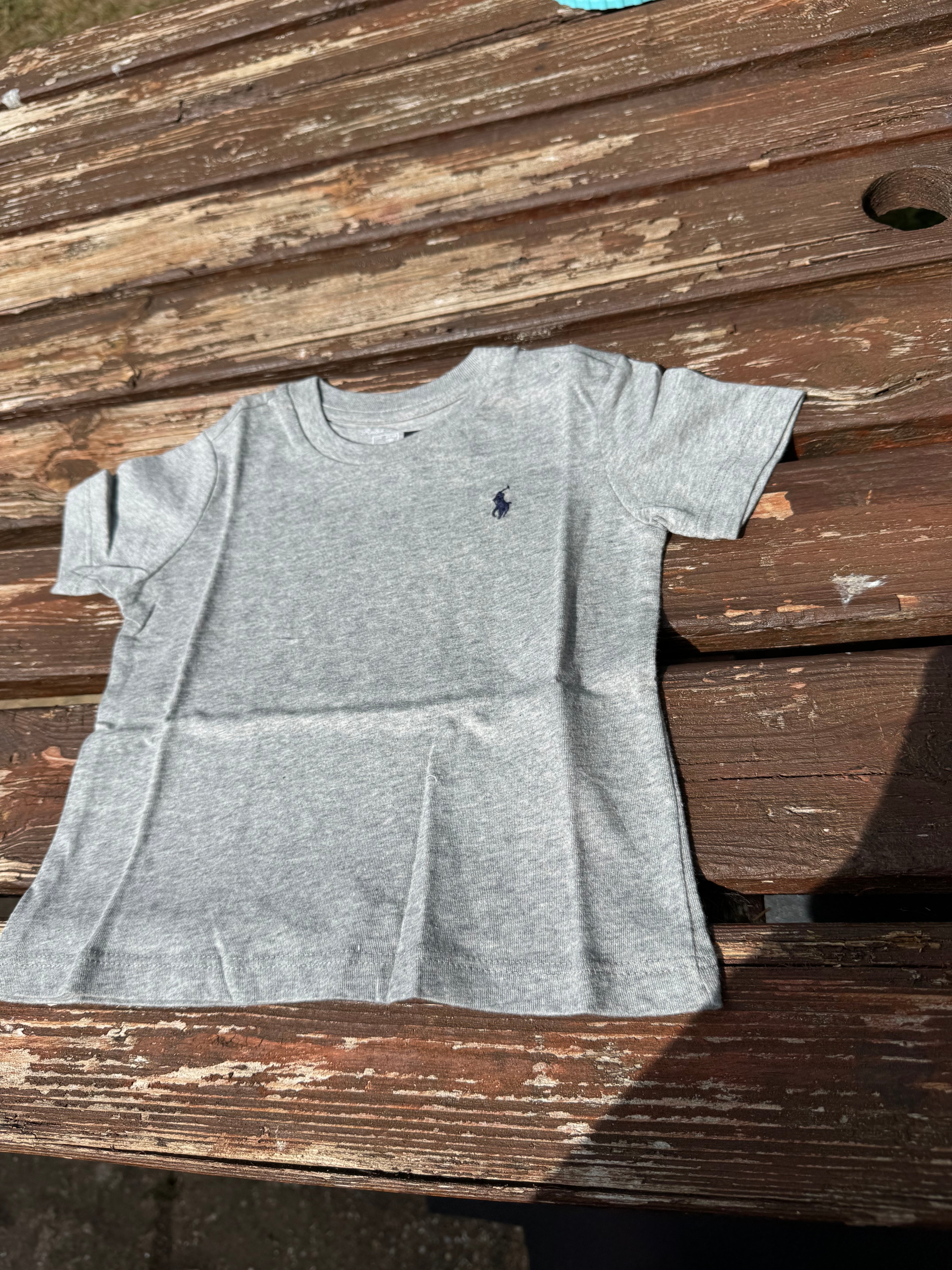 Ralph Lauren silver kids teeshirt. Size 12 months
