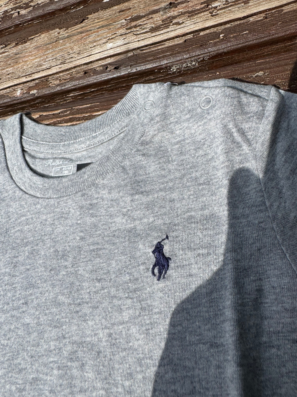 Ralph Lauren silver kids teeshirt. Size 12 months