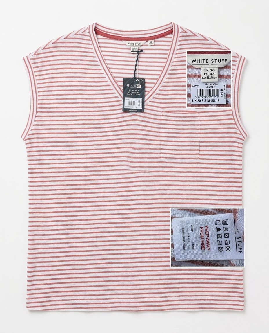 White Stuff Iris Linen Tee Shirt