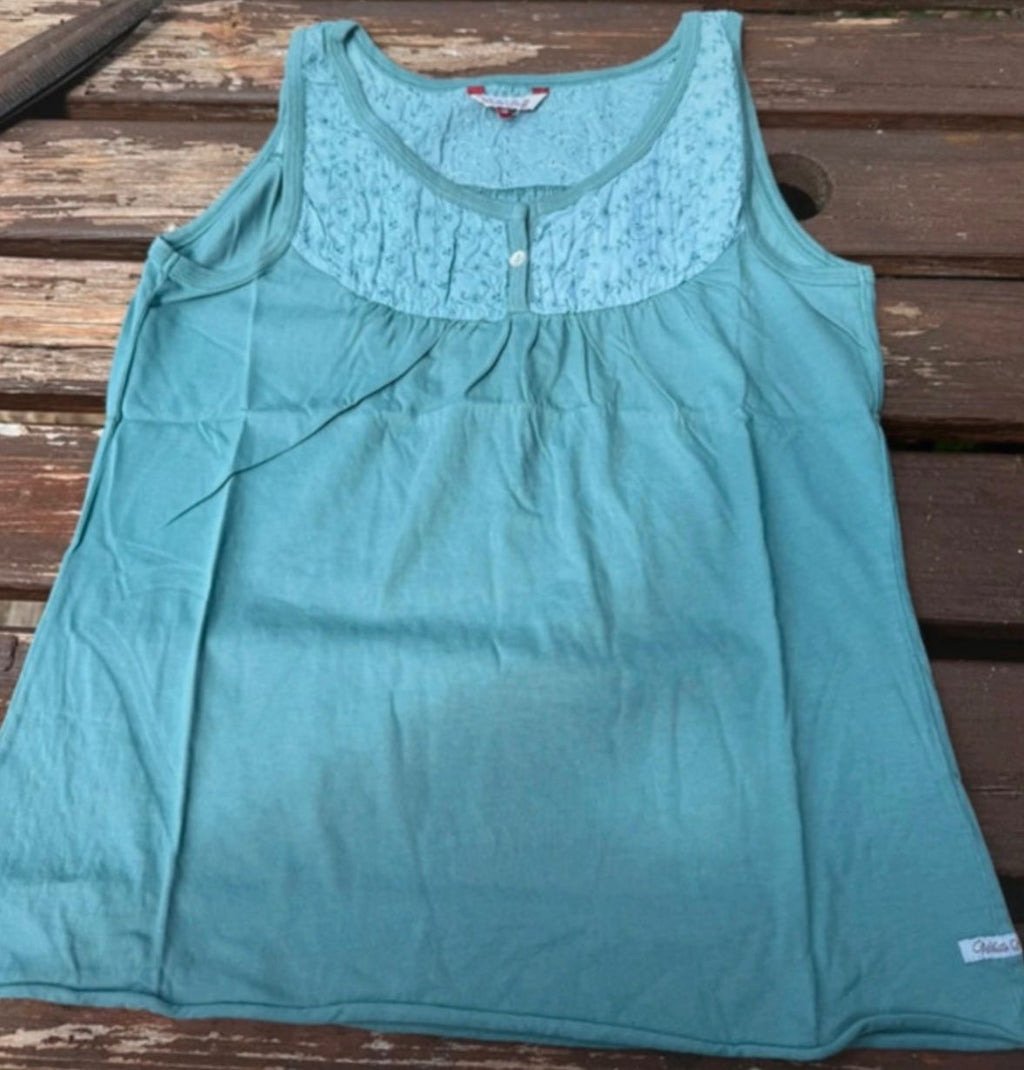 White Stuff Turquoise Sleeveless Top. Size 12